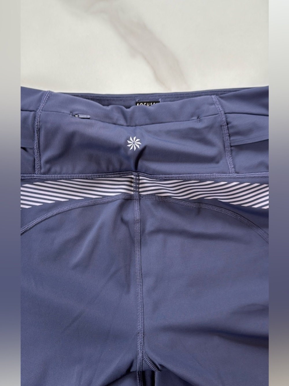 Athleta Navy Blue Athletic Mid-Rise Performance Shorts - Picture 5 of 6